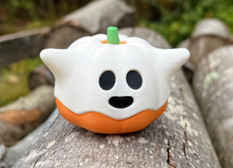 3D Printed Ghost Pumpkin