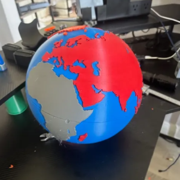 3D Printed Globe - Educational and Decorative