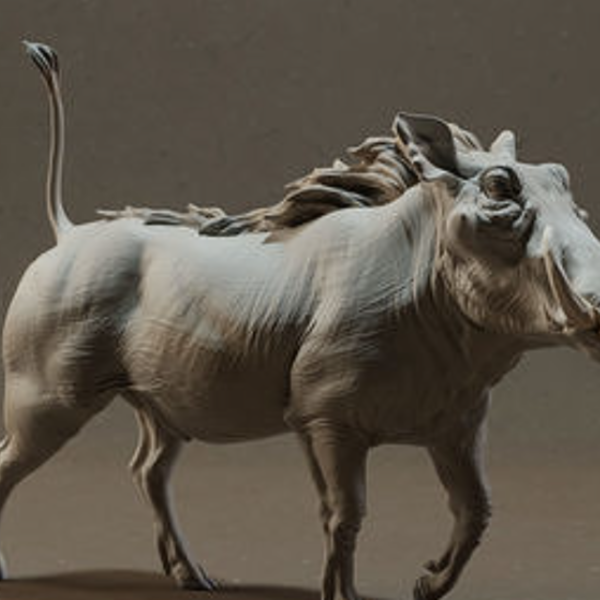 3D Printed Warthog Figurine