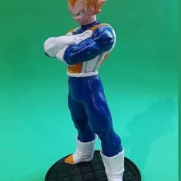 Powerful 3D Printed Vegeta Figurine