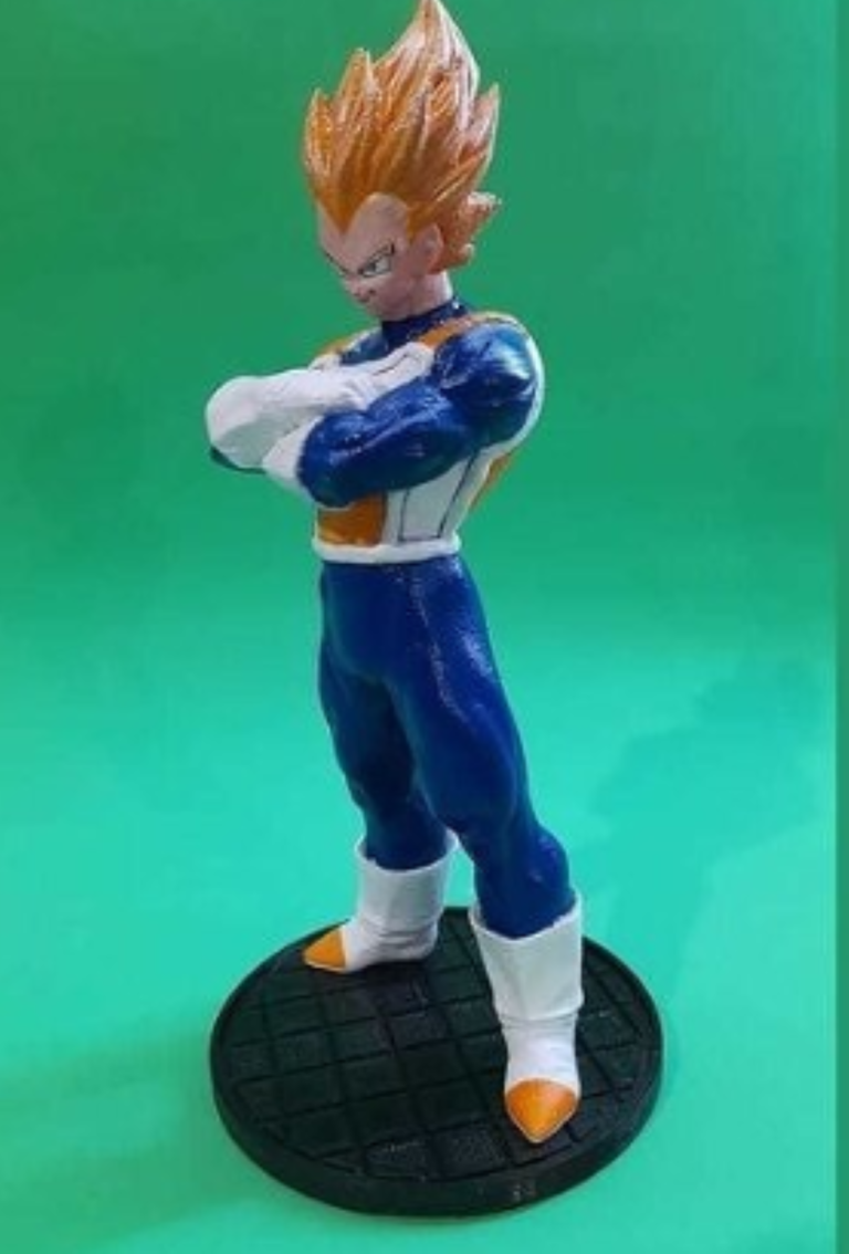 Powerful 3D Printed Vegeta Figurine