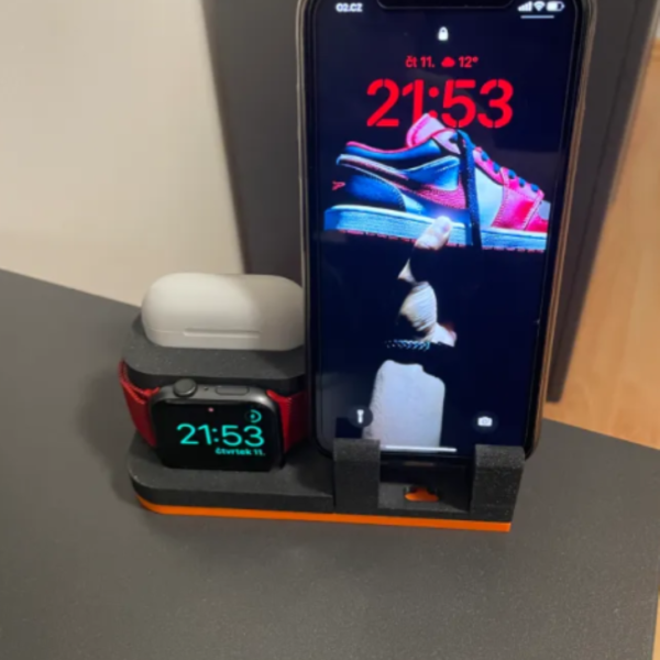 Efficient Charging Dock for Apple Watch, AirPods, and iPhone