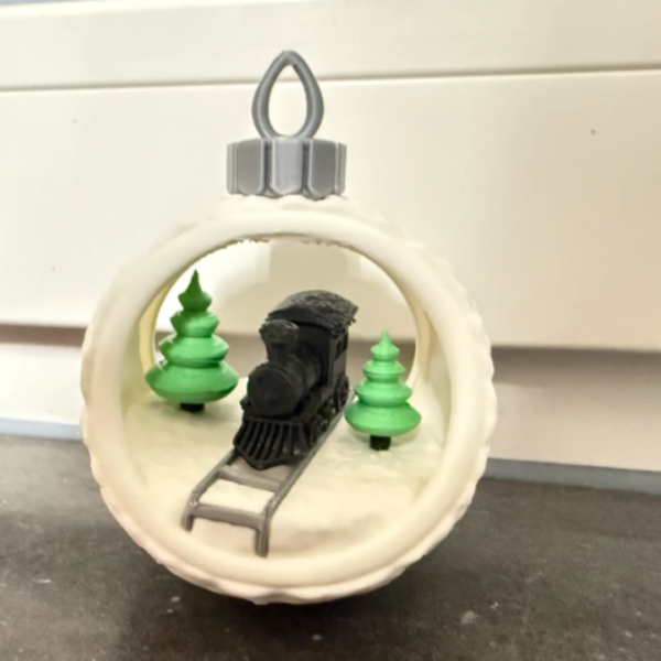 Delightful 3D Printed Toy Train Bauble