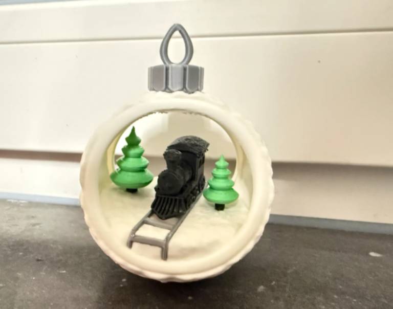 Delightful 3D Printed Toy Train Bauble