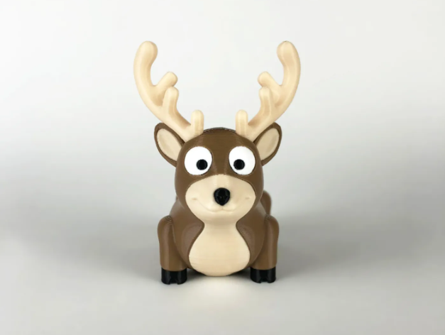 Adorable 3D Printed Articulated Reindeer