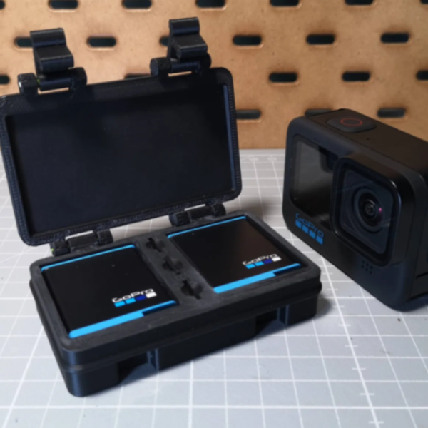 Compact GoPro Battery and SD Card Storage Case