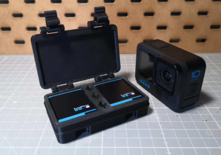 Compact GoPro Battery and SD Card Storage Case