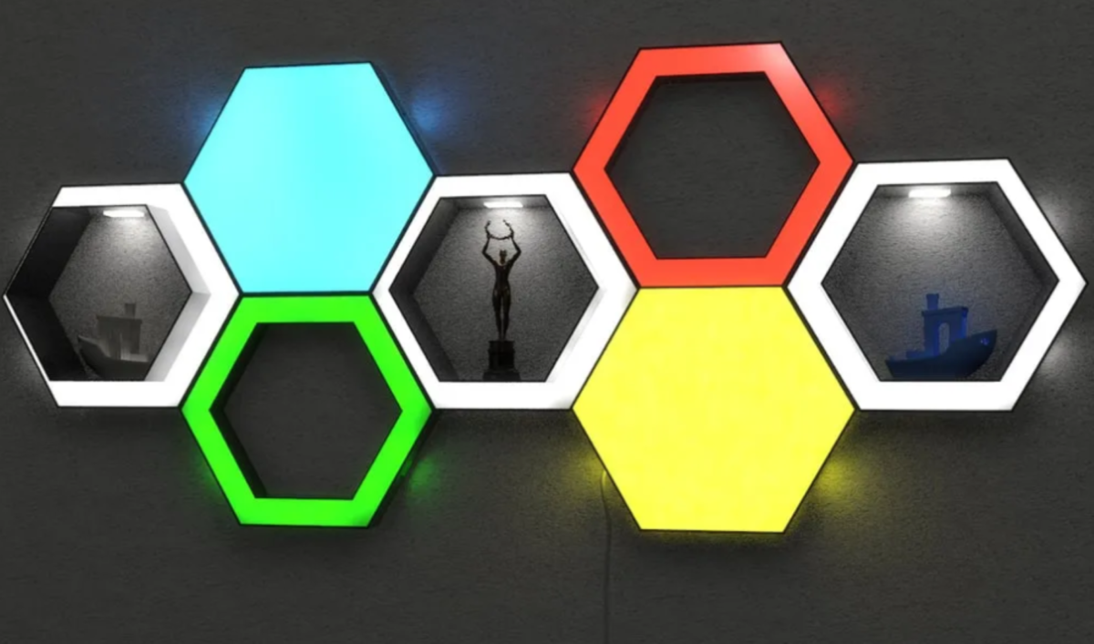 HEX Panels with LED Light Integration