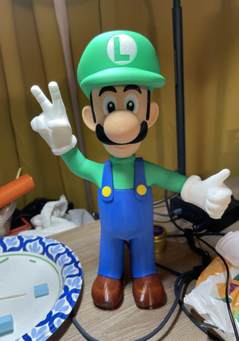 3D Printed Luigi Model - Enhanced and Easy to Print