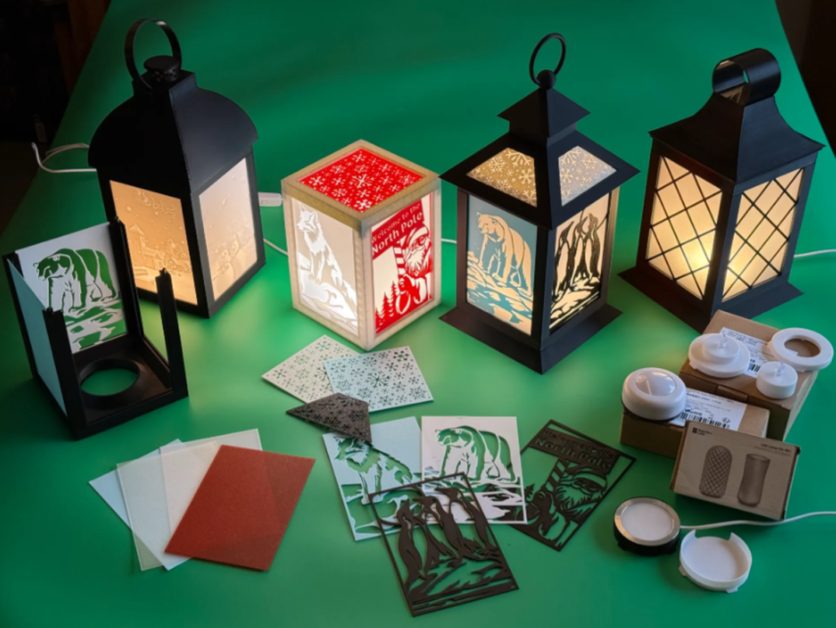 3D Printed Lantern with Arctic Animals