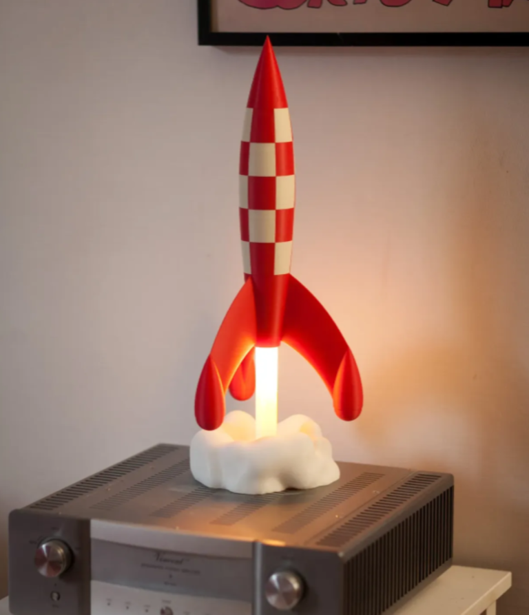 3D Printed Moon Rocket - High-Quality Space Model