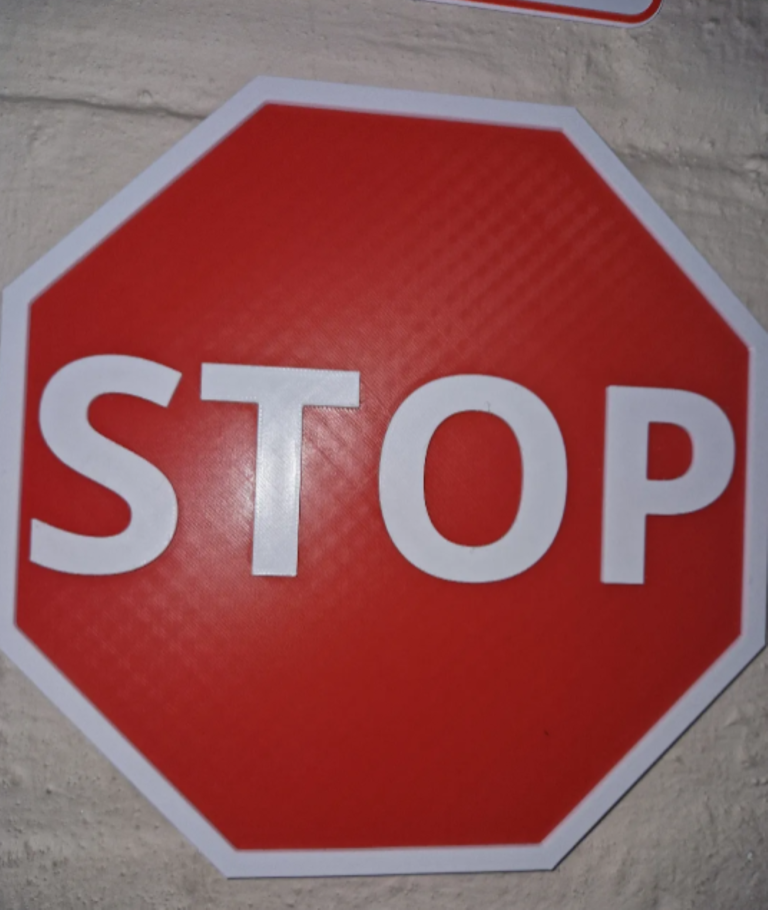 3D Printed Stop Sign