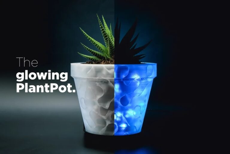 3D Printed Glowing Plant Pot