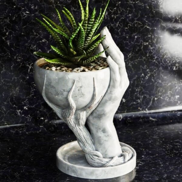 Hand-Shaped Vase for Plants