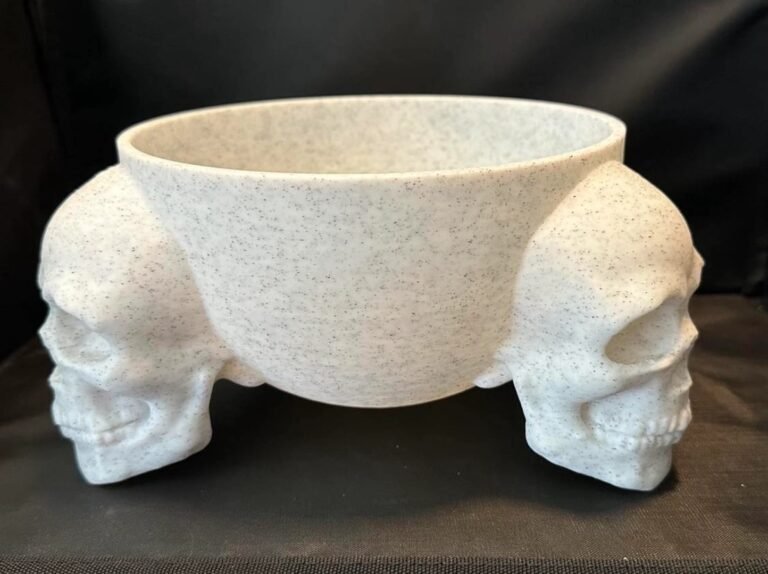 3D Printed Skull Tripod Bowl