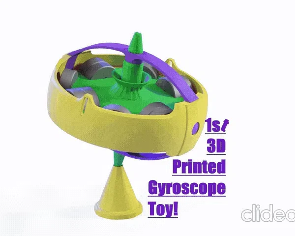 3D Printed Gyroscope Toy - Fun and Educational