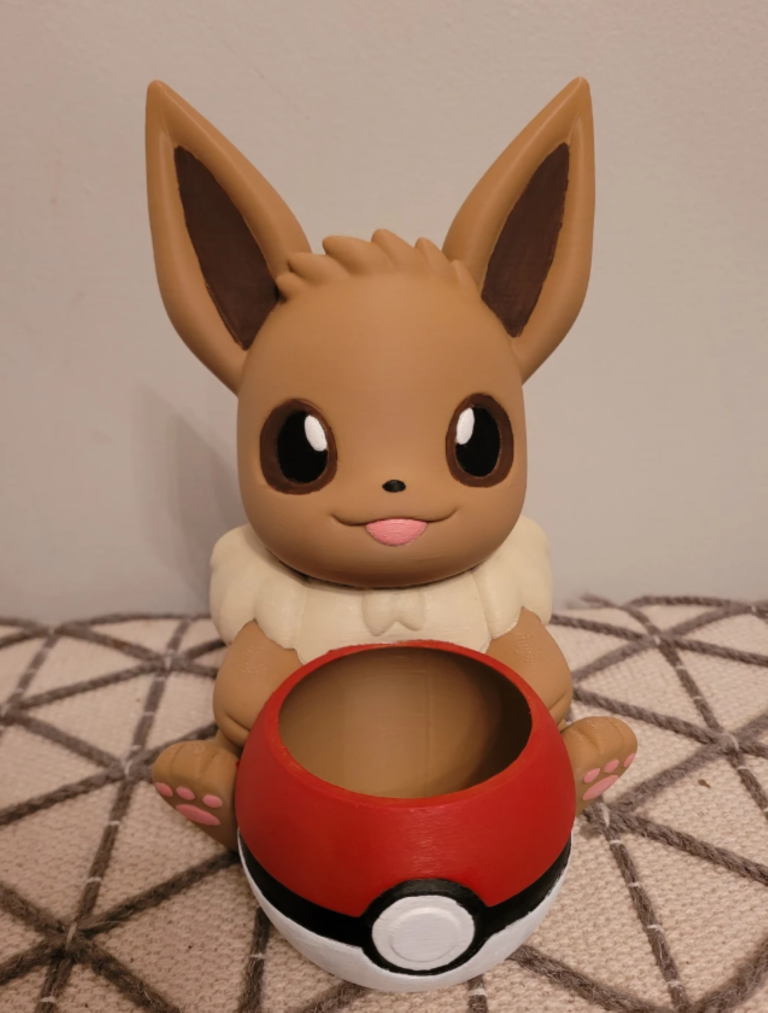 Charming Hand-Painted Eevee Planter