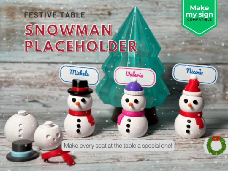 Charming Snowman Name Holder Kit