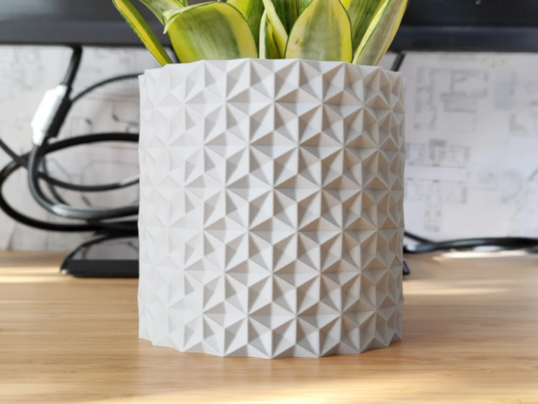 Artistic 3D Printed Mosaic Plant Pot