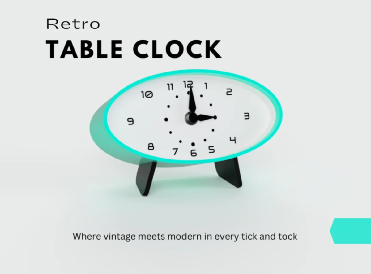 Vintage Charm: Retro Table Clock for Your Space