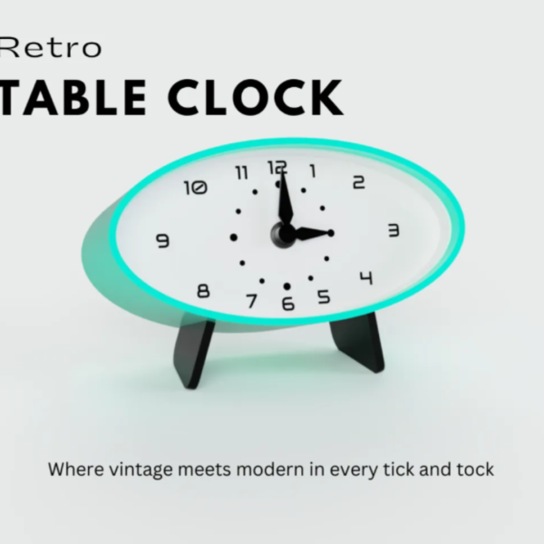 Vintage Charm: Retro Table Clock for Your Space