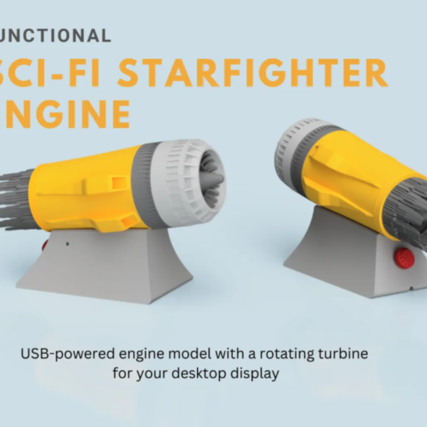 3D-Printed Starfighter Engine with Rotating Turbine