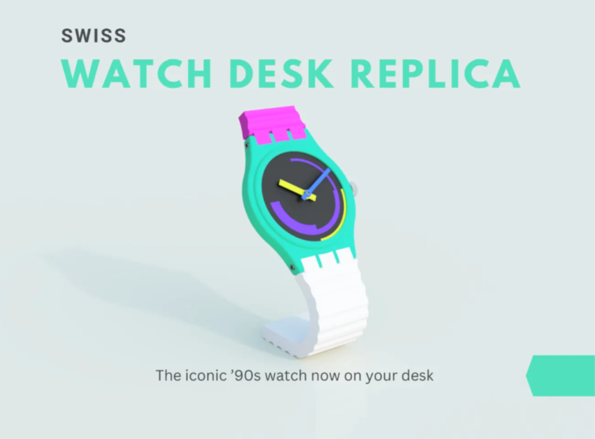 3D Swiss Watch Desk Clock